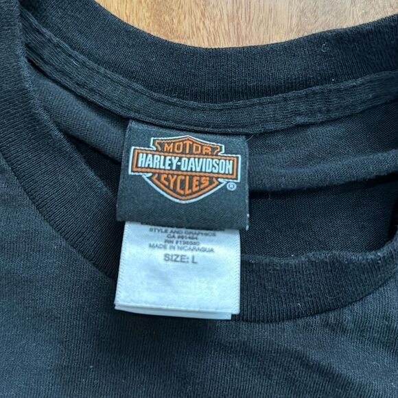 Harley-Davidson Youngstown Men's Black Short Sleeve size L - Picture 5 of 9
